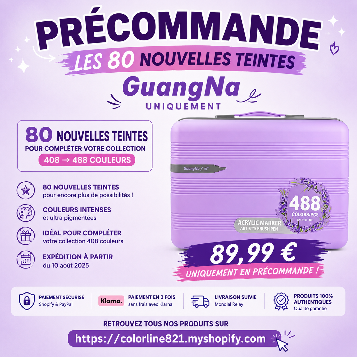 80 nouvelles teinte guagna brush