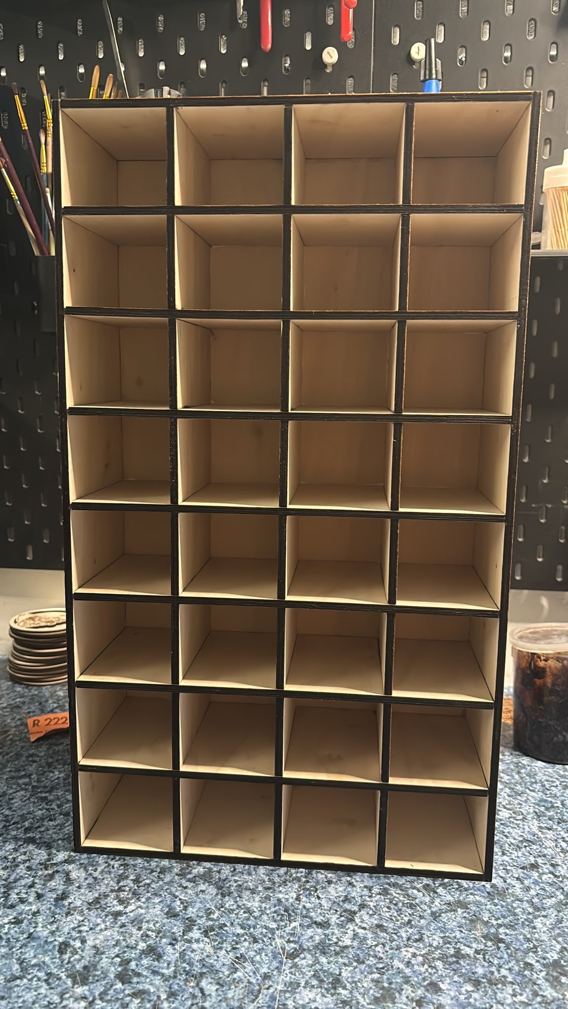 Meuble à cases personnalisé modulaire gravure au choix