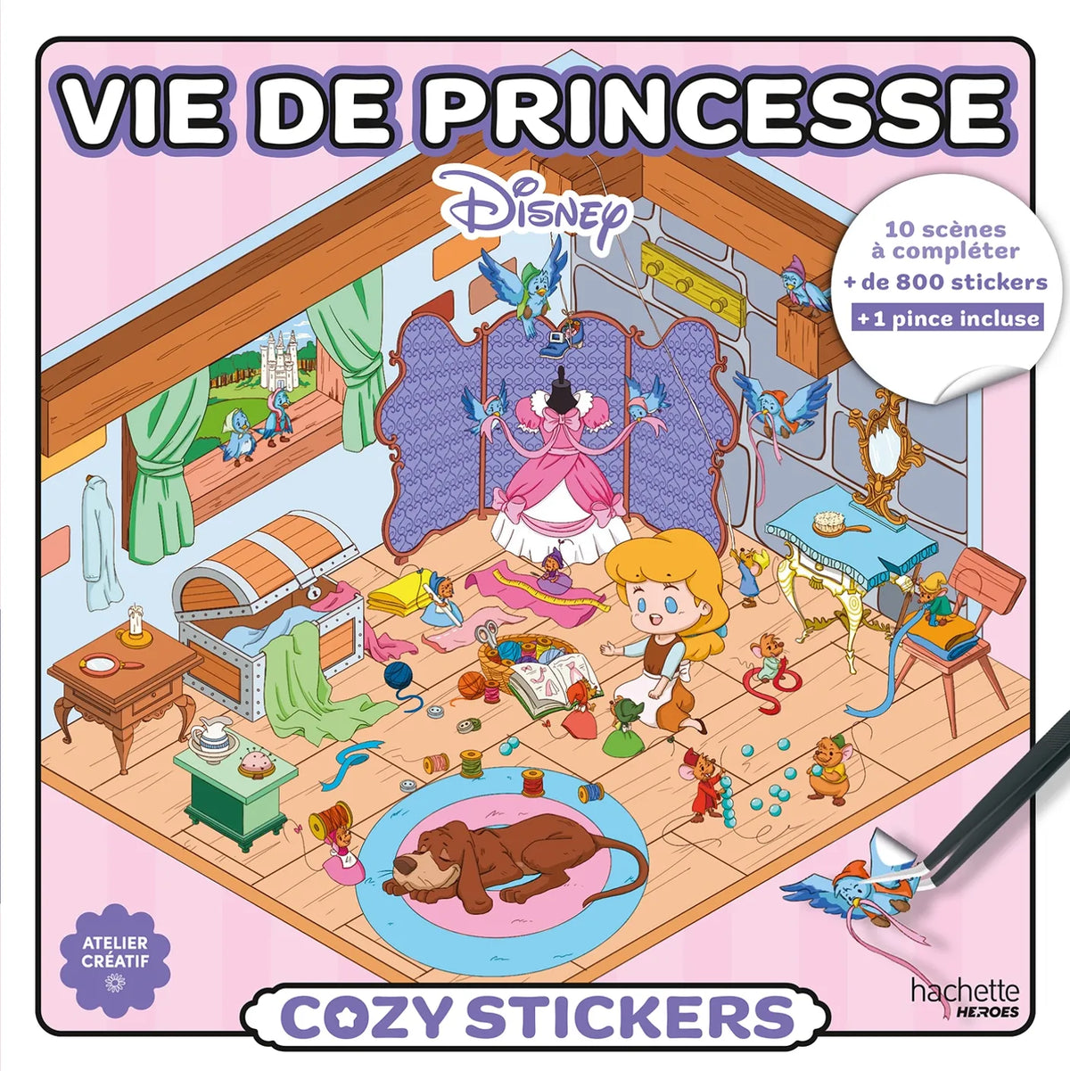 Cozy stickers Disney (avec pince) - Vie de princesse