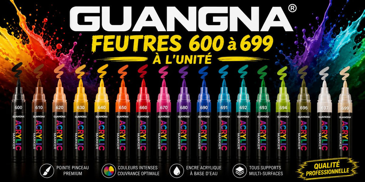 Guangna – Feutre acrylique à l'unité · Série 600 à 699