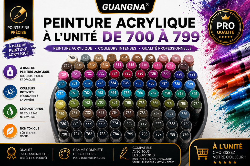 🎨 Feutre Guangna à l’unité – Série 700 à 799