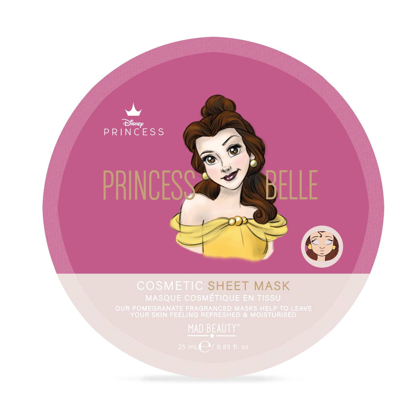 Masque cosmétique Disney Pure Princess Belle
