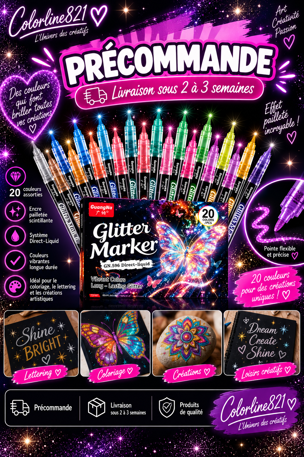 Guangna glitter nouveauté