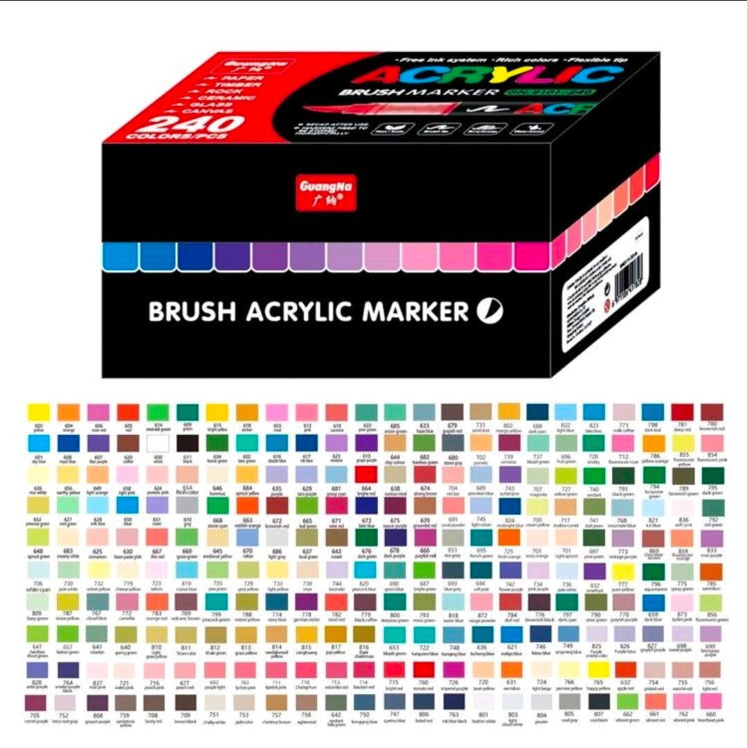 Boite 240 guangna feutre acrylique